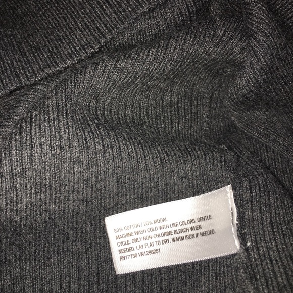 Figure flattering grey rib knit dress, M - Picture 5 of 5